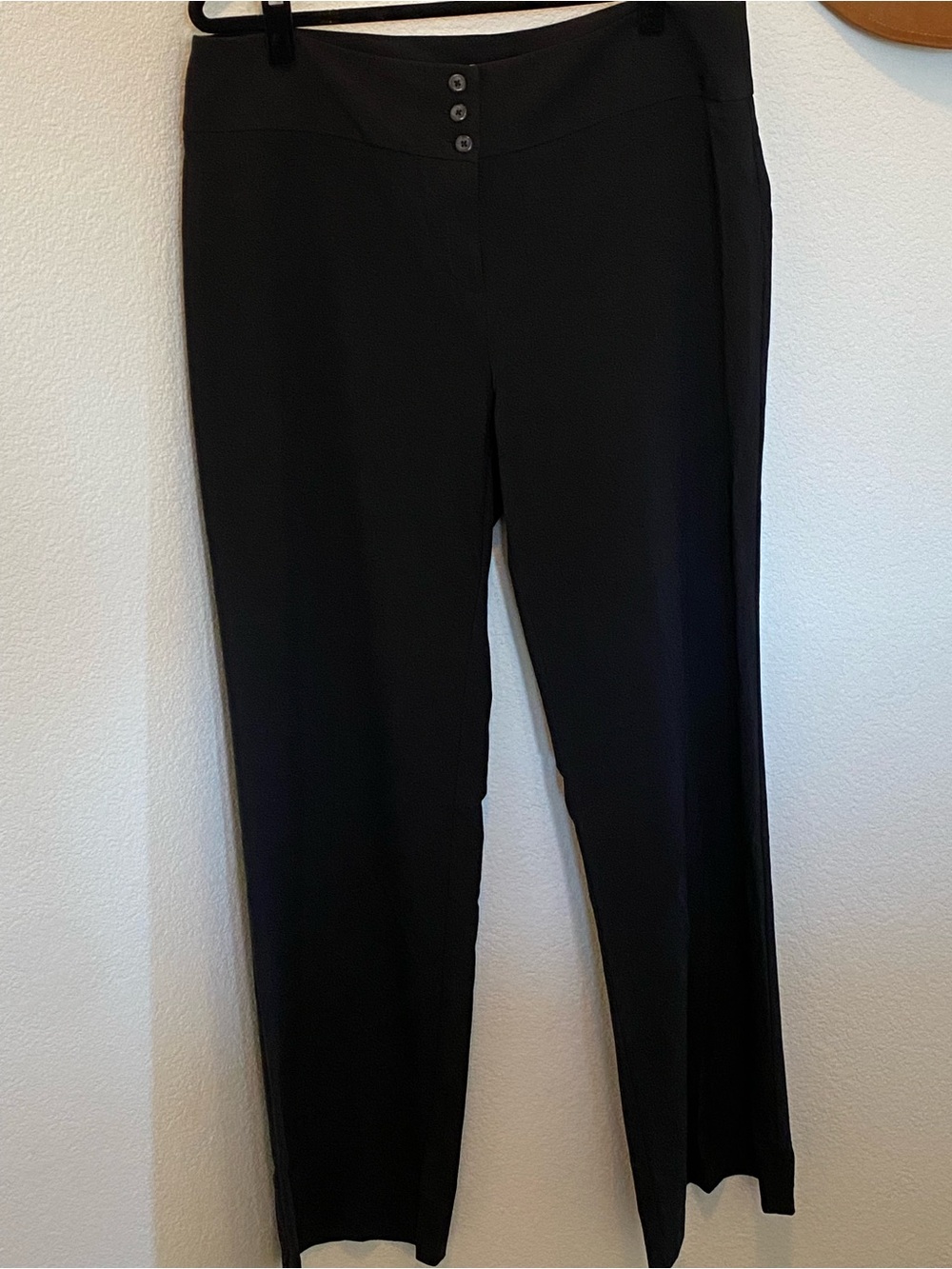 Macy’s Style & Co. Women's Black Stretch Button-Front Trouser Pants